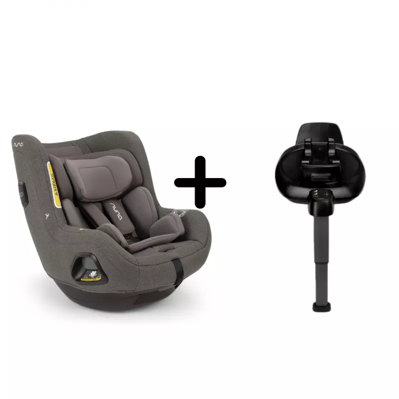 Nuna - Set Scaun auto rotativ i-Size TODL next Thunder, 40-105 cm + Baza isofix BASE next i-Size pentru TODL next, testat ADAC, [],bestfam.ro