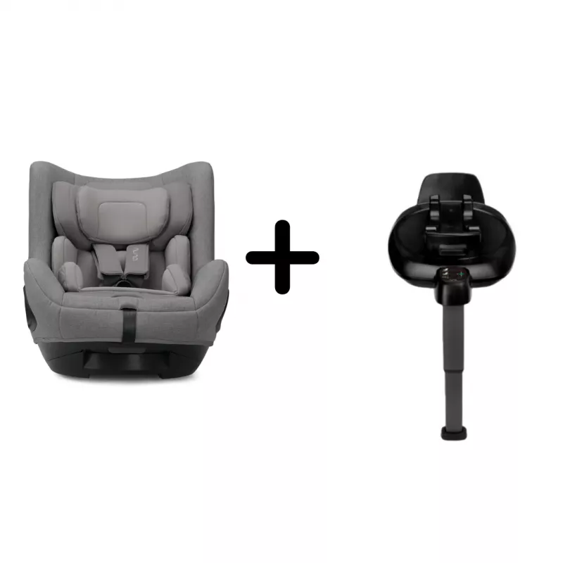 Nuna - Set Scaun auto rotativ i-Size TODL next Frost, 40-105 cm + Baza isofix BASE next i-Size pentru TODL next, [],bestfam.ro