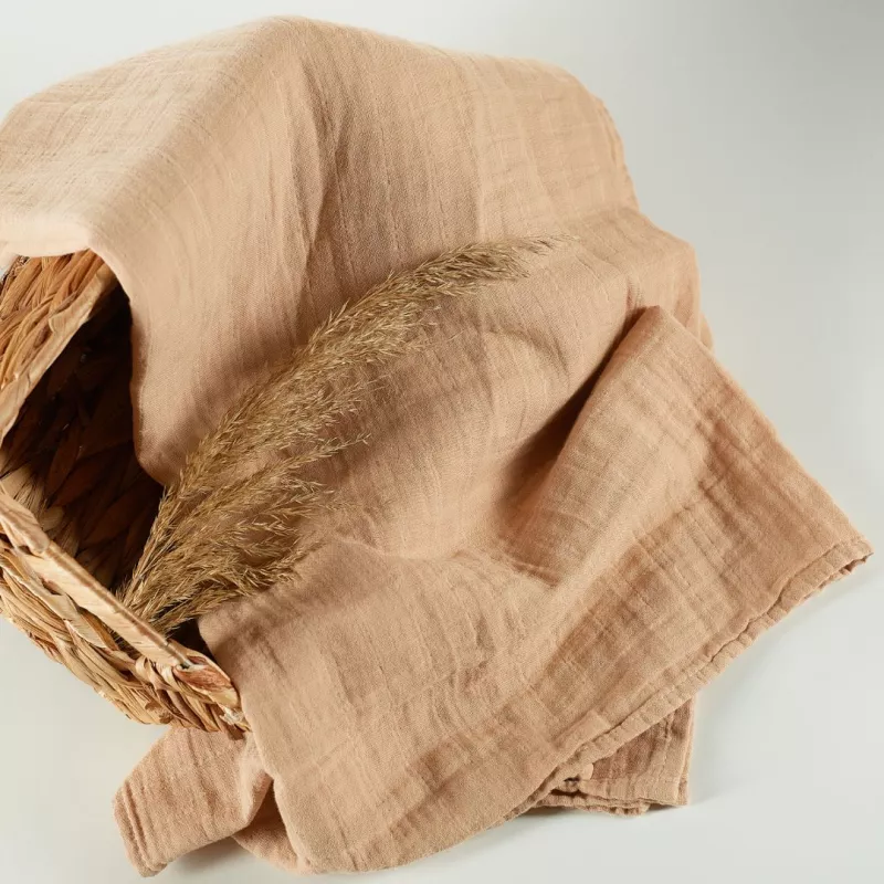 ONINO - Muselina multifunctionala din bumbac 100% organic, HUG.me, Oatmeal Beige, x1 bucata, 120 x 120 cm, certificata GOTS, [],bestfam.ro