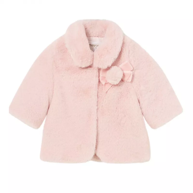 Palton blanita - Roz cu ciucure - Mayoral  2-4 luni (65 cm), [],bestfam.ro