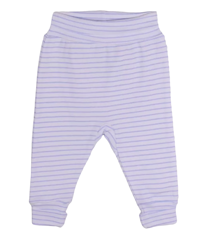 Pantaloni cu mansete bumbac 100% si dungute albaste  2 ani, [],bestfam.ro