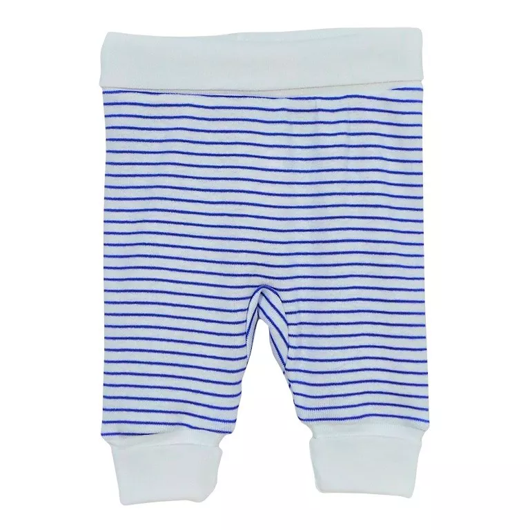 Pantaloni cu mansete Dungute albastre 0 luni, [],bestfam.ro