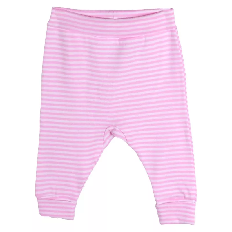 Pantaloni cu mansete Dungute Roz 18 luni, [],bestfam.ro