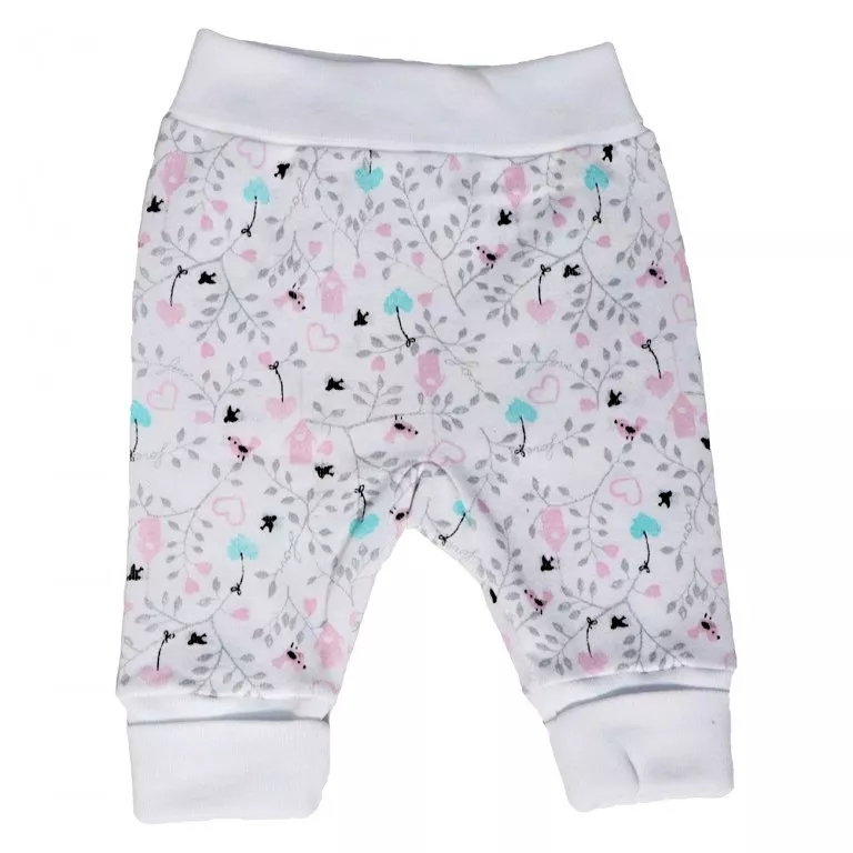 Pantaloni cu mansete - Pasari si ramuri 3 luni, [],bestfam.ro