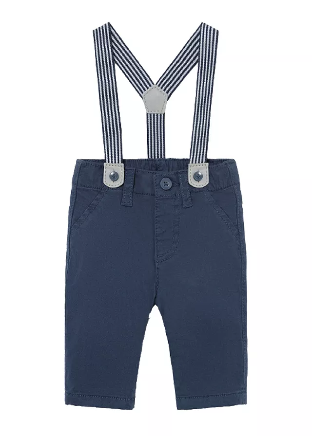 Pantaloni lungi cu bretele - bleumarin - Mayoral  , [],bestfam.ro