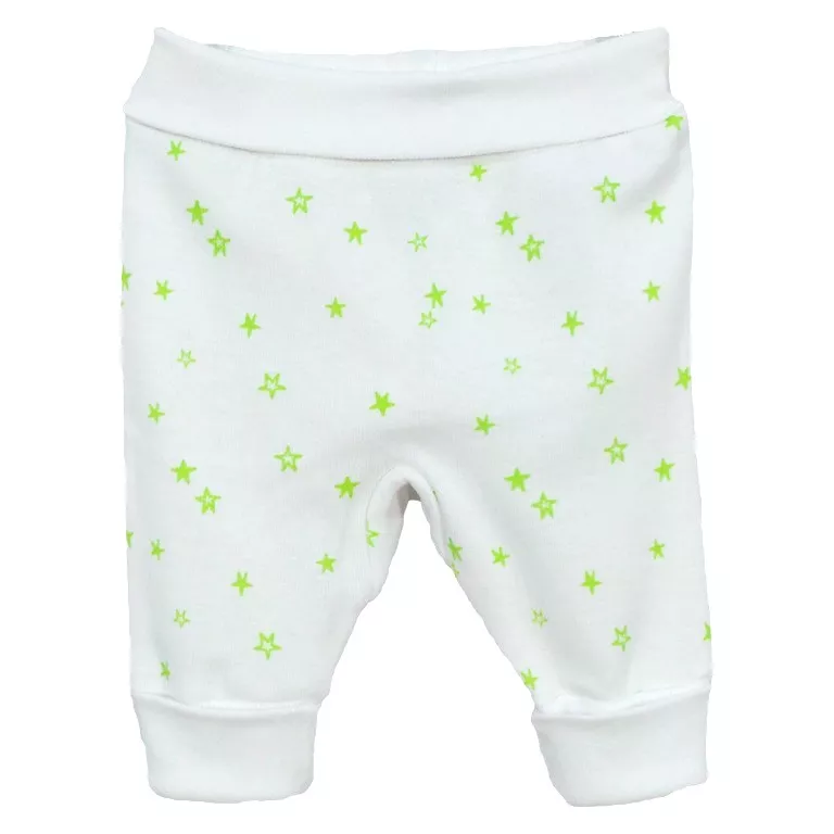 Pantaloni cu mansete Stele verzi 0 luni, [],bestfam.ro
