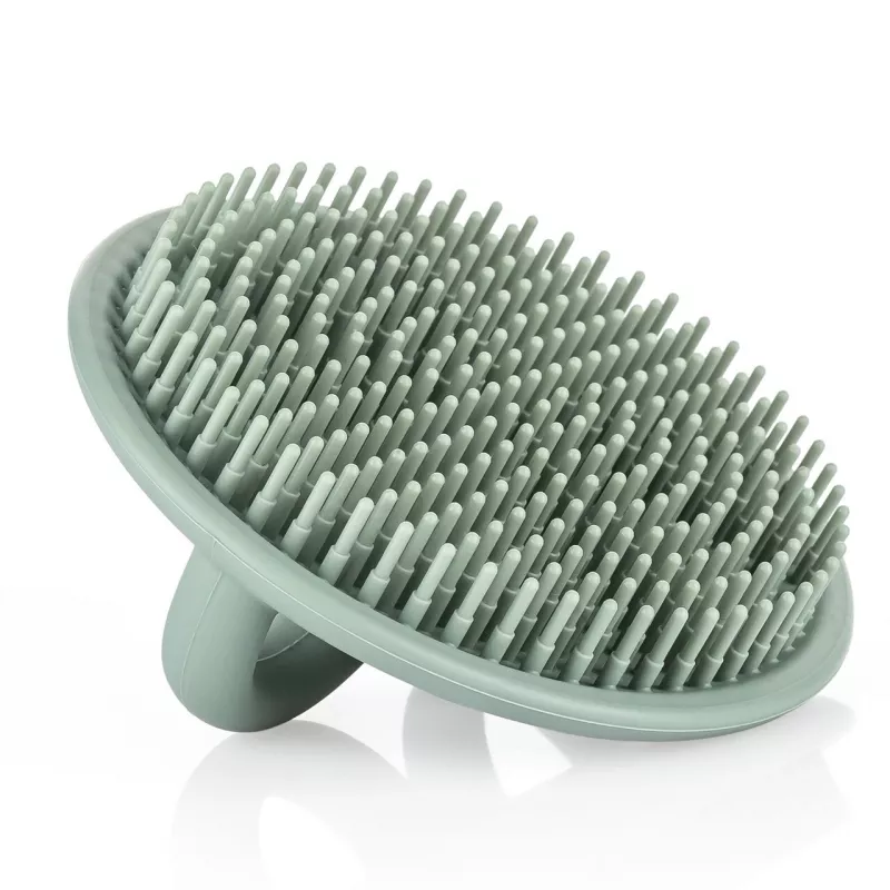 Perie de baie moale pentru bebelusi, din silicon alimentar, monobloc, fara BPA, 0+ luni, Reer BabyCare Bath Brush 81083, [],bestfam.ro
