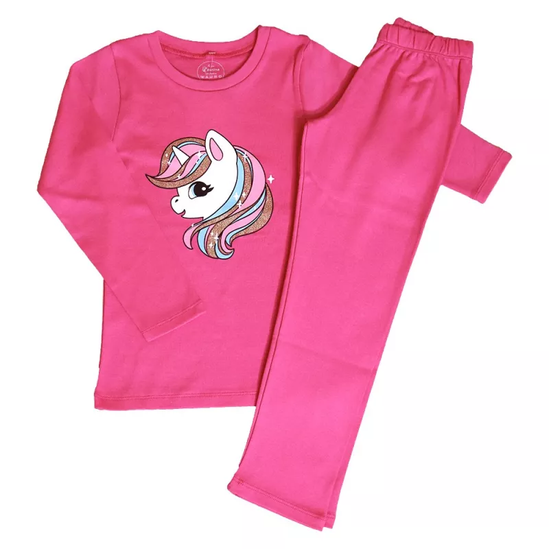 Pijama cu maneca lunga - Unicorn 3 ani, [],bestfam.ro