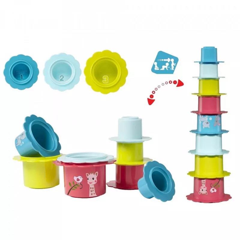 Piramida de flori - Sophie la Girafa, [],bestfam.ro