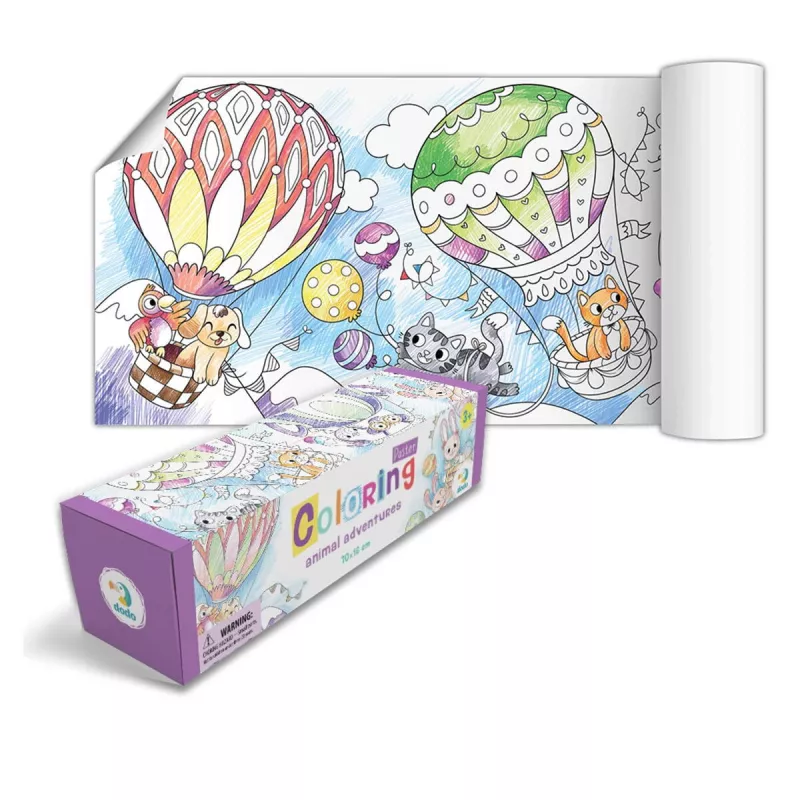 Poster de colorat - Aventurile animalutelor, [],bestfam.ro