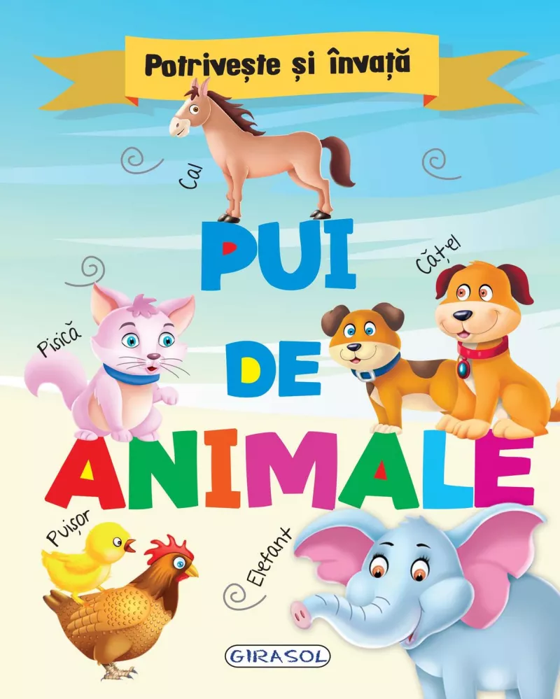 Potriveste si invata - Pui de animale, [],bestfam.ro