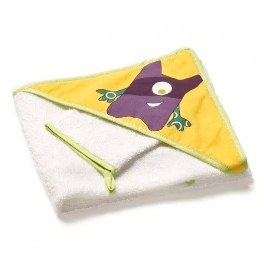 Prosop de baie cu gluga  - Little Monster 70 x 70 cm - Thermobaby, [],bestfam.ro