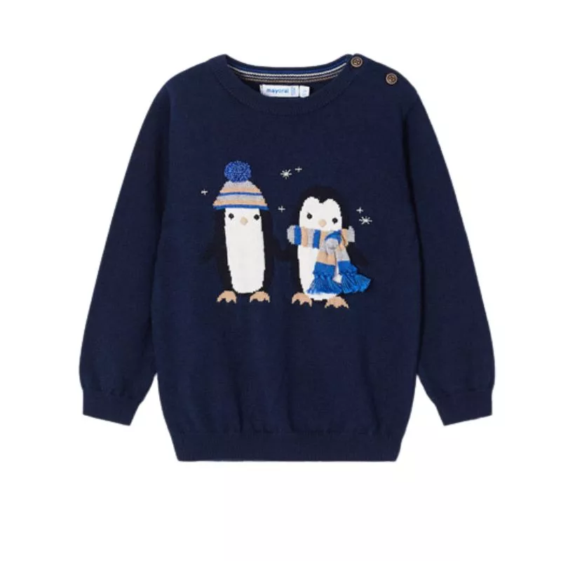 Pulover cu broderie - barcute - Mayoral 18 luni, [],bestfam.ro