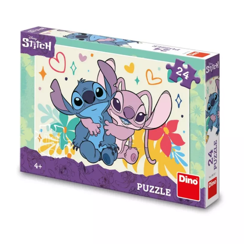 Puzzle - Stitch si Angel (24 piese), [],bestfam.ro