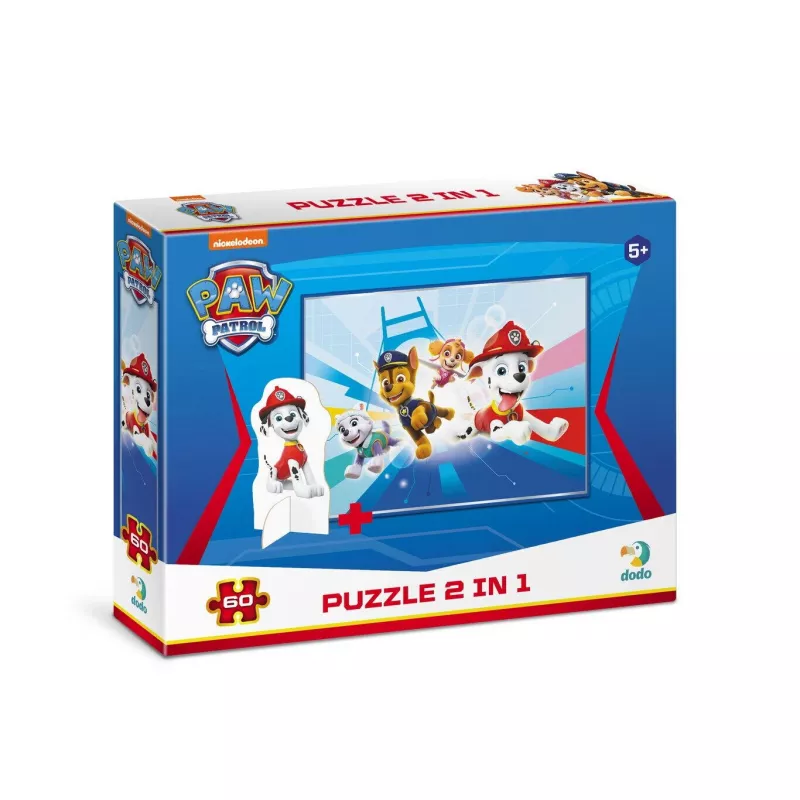 Puzzle 2 in 1 - Patrula Catelusilor in misiune (60 piese), [],bestfam.ro