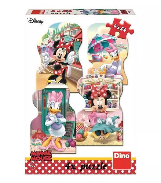Puzzle 4 in 1 - Minnie si Daisy in vacanta (54 piese), [],bestfam.ro