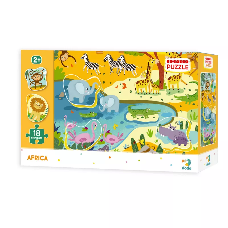 Puzzle - Animale din Africa (18 piese), [],bestfam.ro