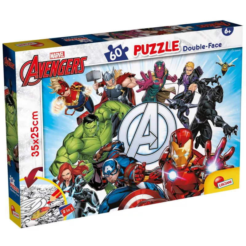 Puzzle de colorat -  Avengers (60 de piese), [],bestfam.ro