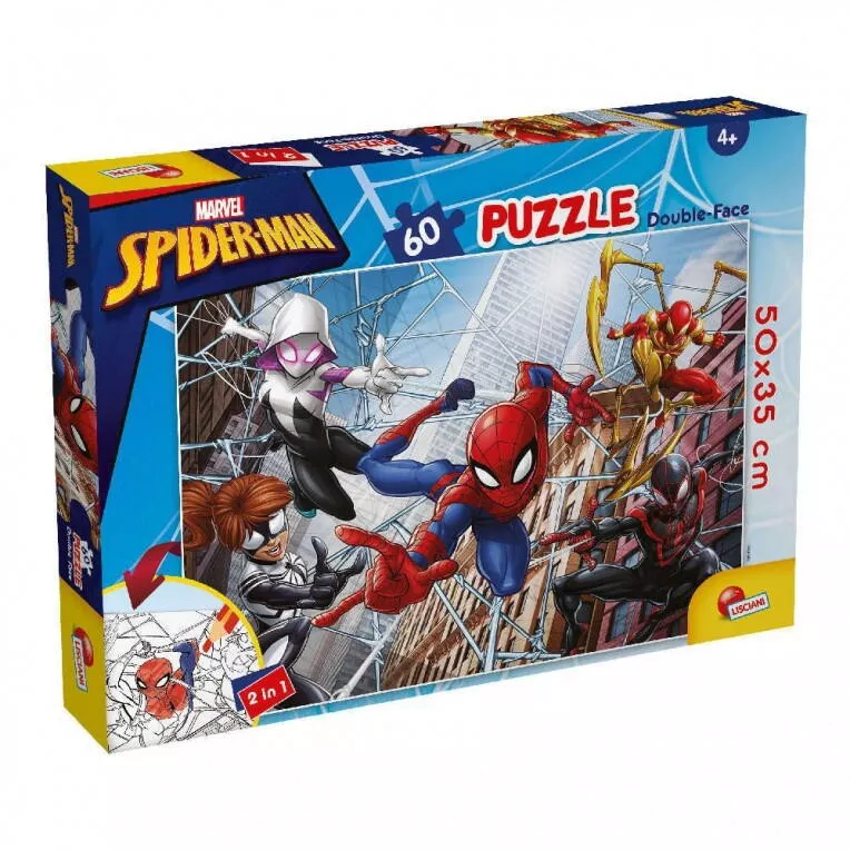 Puzzle de colorat - Aventurile lui Spiderman (60 de piese), [],bestfam.ro