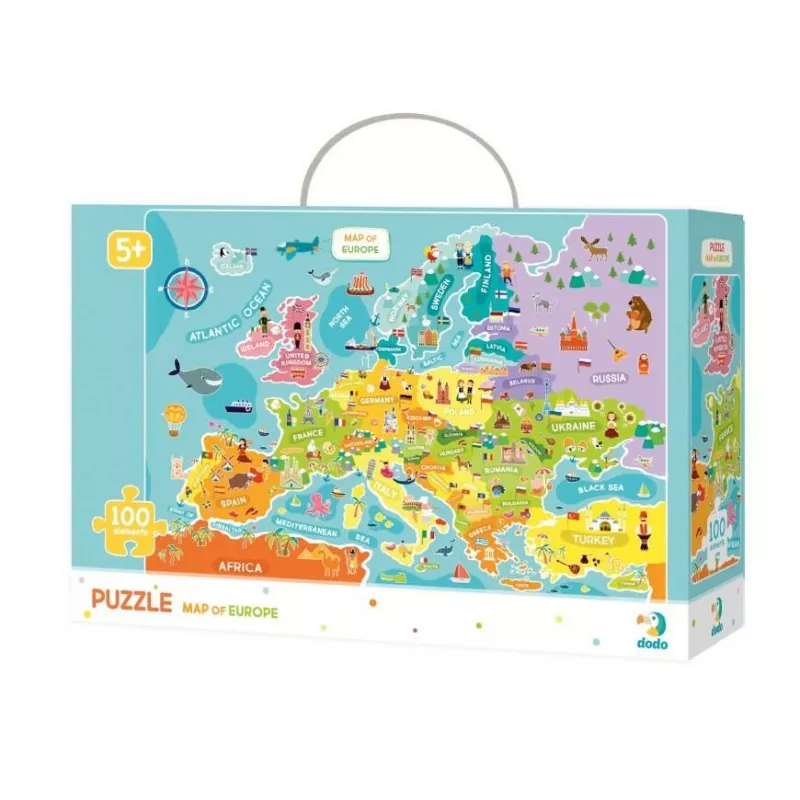 Puzzle - Descopera Europa (100 piese), [],bestfam.ro