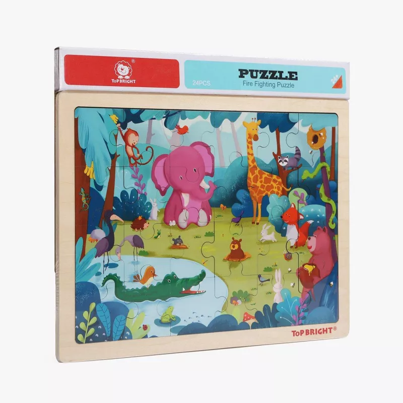 Puzzle din lemn - Animalute jucause, [],bestfam.ro