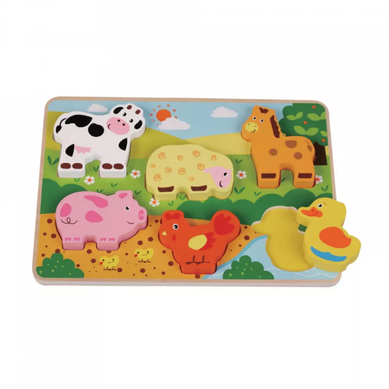 Puzzle din lemn - Ferma - Jumini, [],bestfam.ro