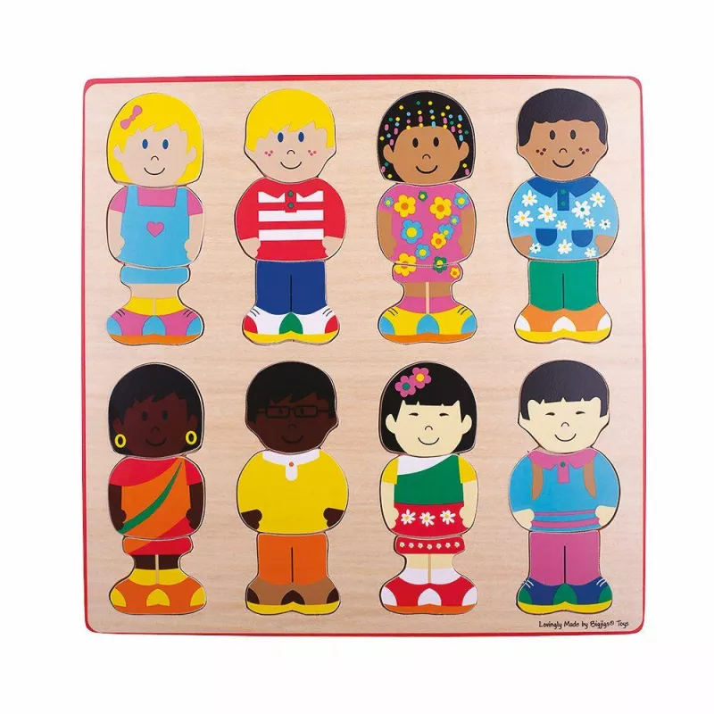 Puzzle din lemn - Micutii prieteni - BigJigs, [],bestfam.ro
