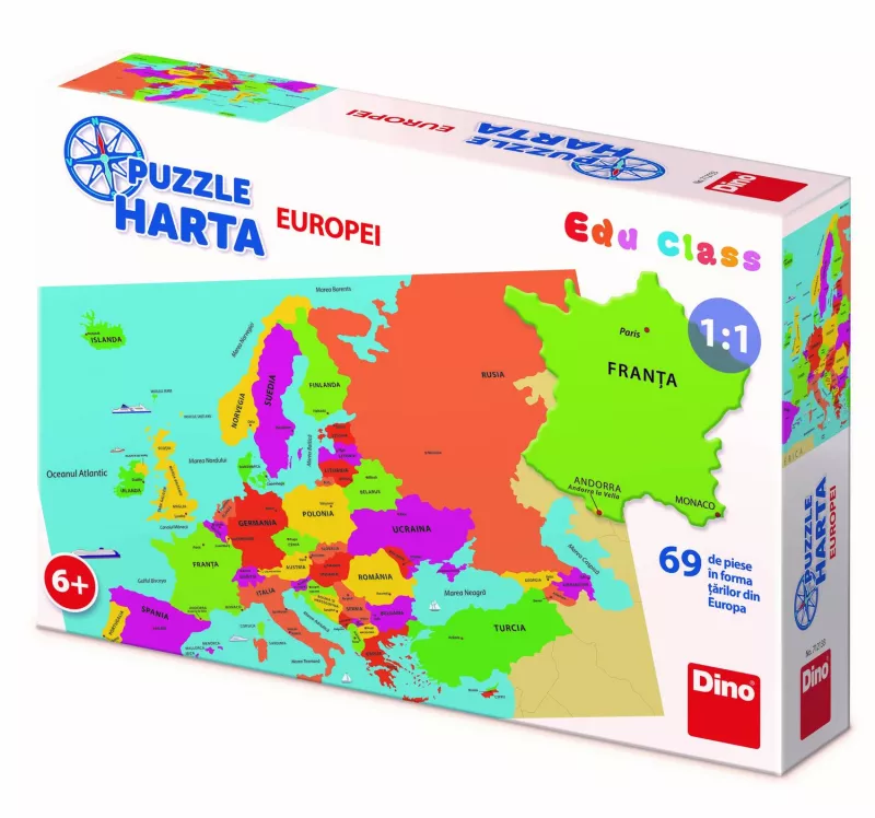 Puzzle geografic - Harta Europei (69 piese), [],bestfam.ro