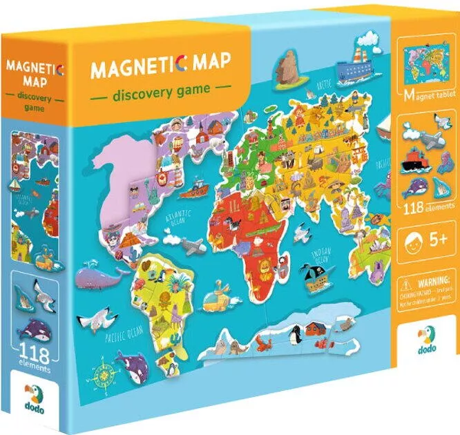 Puzzle magnetic - Harta lumii (118 piese), [],bestfam.ro