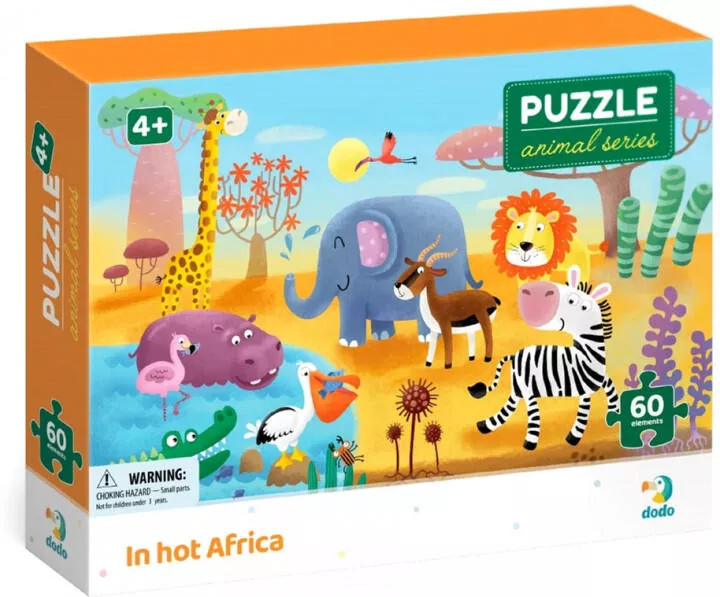 Puzzle - Minunatele animalute din Africa ( 60 piese), [],bestfam.ro