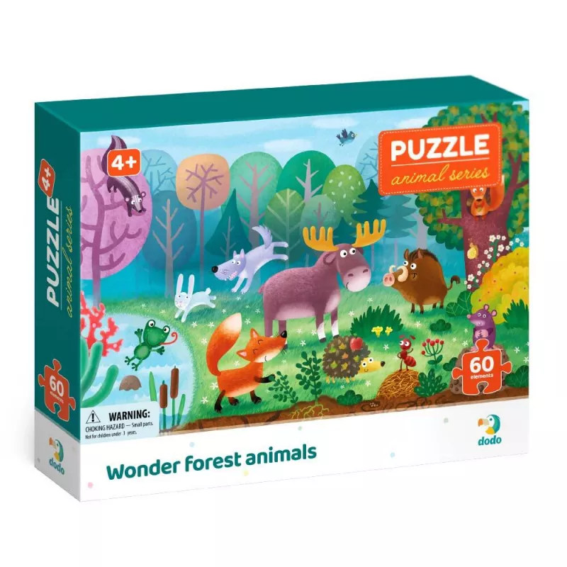 Puzzle - Minunatele animalute din padure (60 piese), [],bestfam.ro