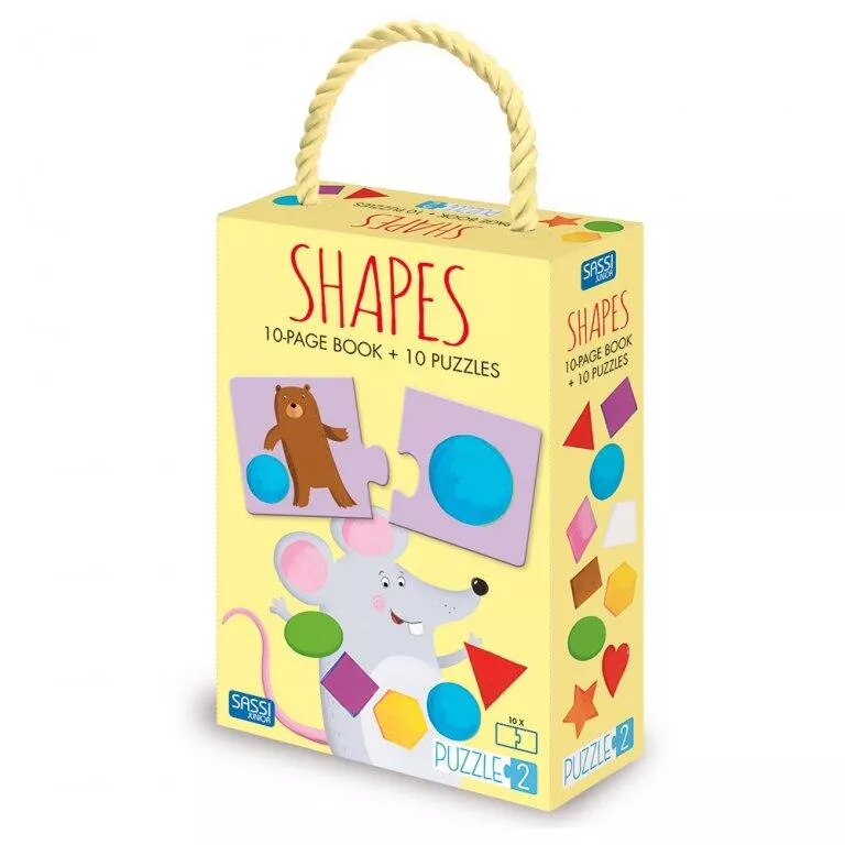 Puzzle (20 piese) cu carte - Forme, [],bestfam.ro
