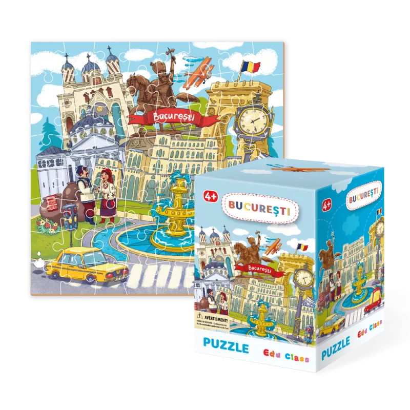 Puzzle - Bucuresti, 64 piese - Edu Class, [],bestfam.ro