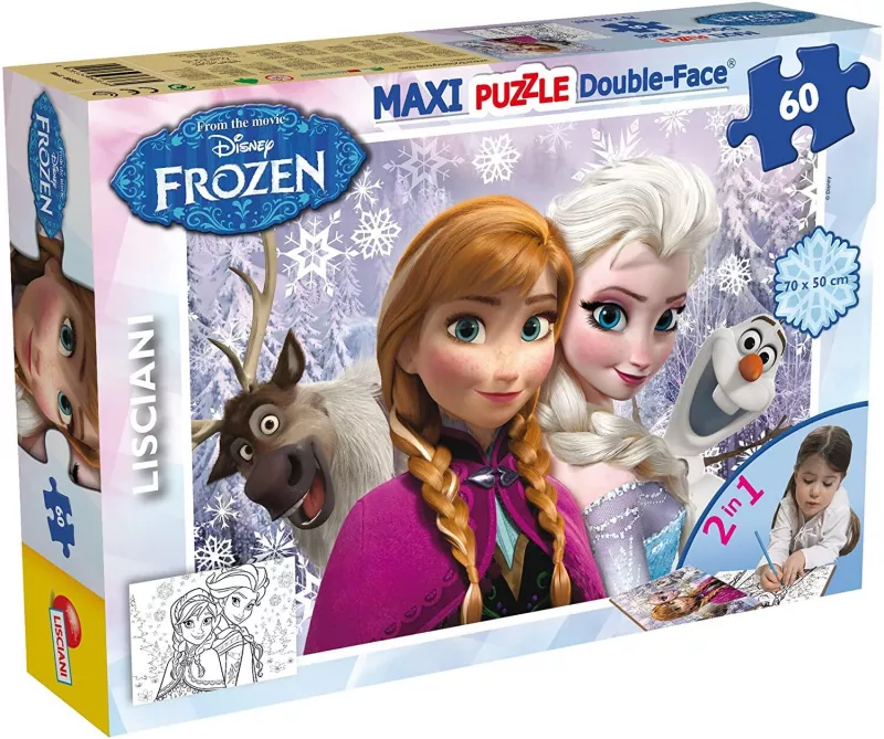 Puzzle de colorat maxi - Anna si Elsa (60 piese), [],bestfam.ro