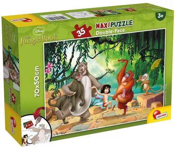 Puzzle de colorat maxi  - Cartea Junglei (35 piese), [],bestfam.ro