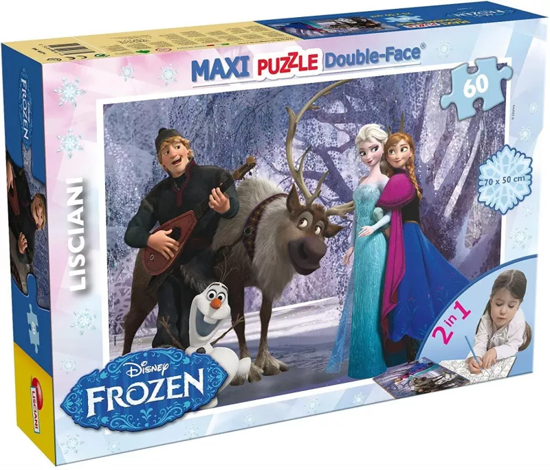 Puzzle de colorat maxi - Elsa si prietenii (60 piese), [],bestfam.ro