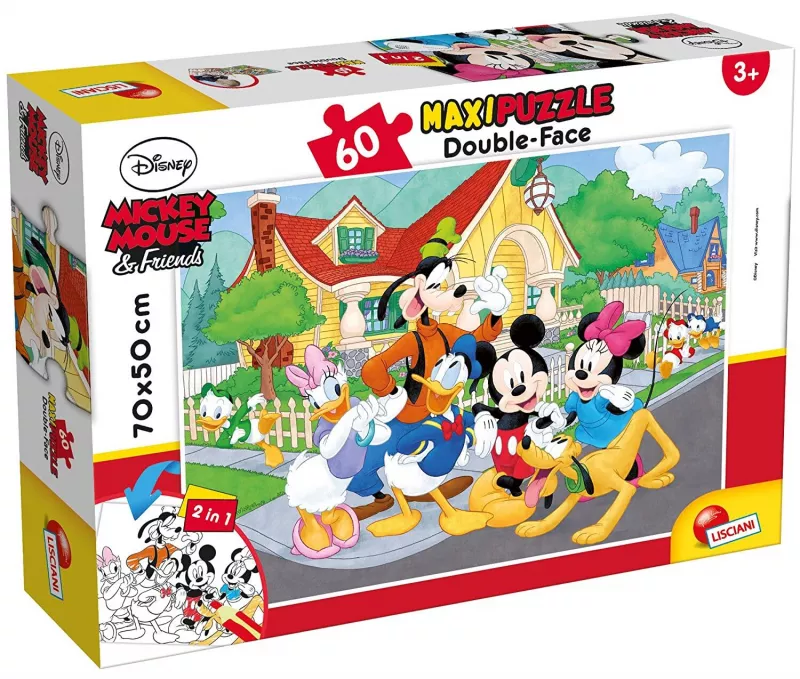 Puzzle de colorat maxi - Mickey Mouse (60 piese), [],bestfam.ro