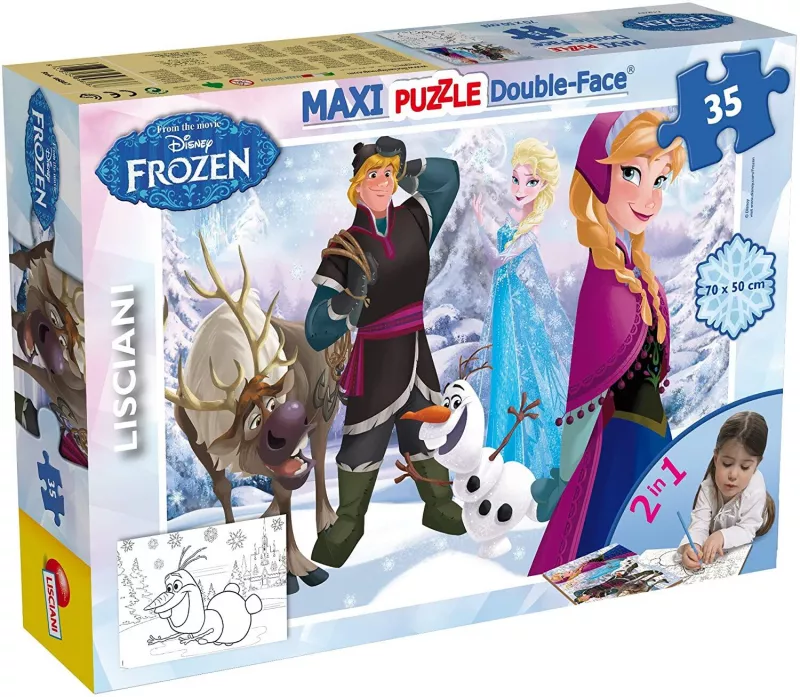 Puzzle de colorat maxi - Regatul de gheata (35 piese), [],bestfam.ro