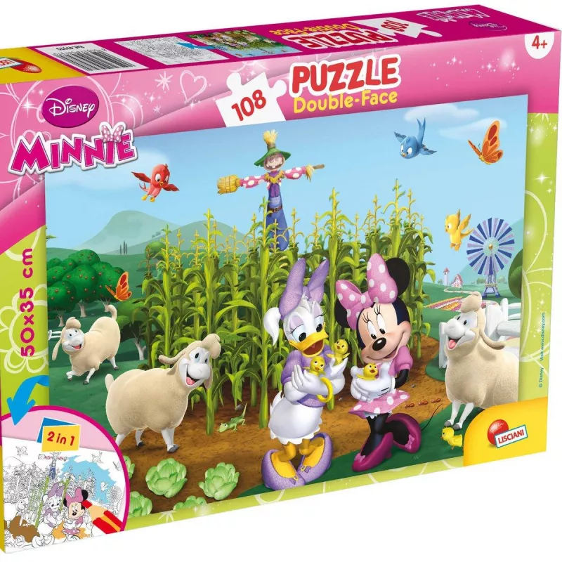 Puzzle de colorat - Minnie si Daisy in gradina (108 piese), [],bestfam.ro
