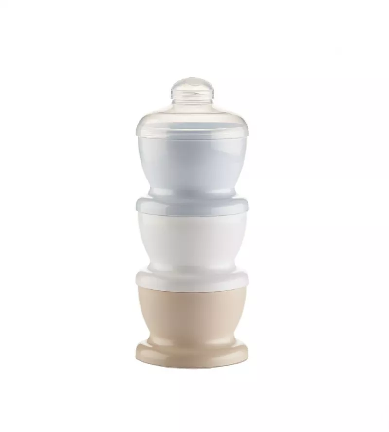 Recipient 3 compartimente lapte praf / mancarica - Baby Blue - Thermobaby, [],bestfam.ro