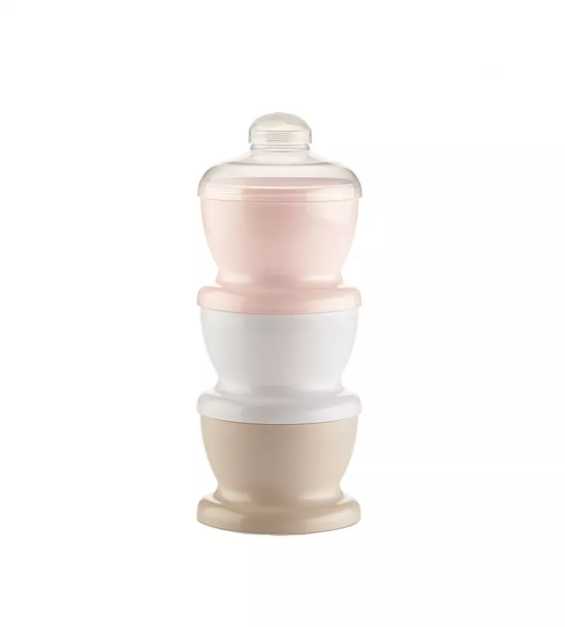 Recipient 3 compartimente lapte praf /  mancarica - Powder Pink - Thermobaby, [],bestfam.ro