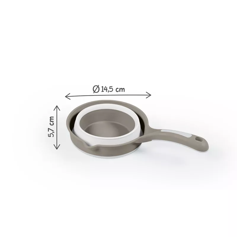 Recipient pliabil cu maner pentru baie - Gri, [],bestfam.ro