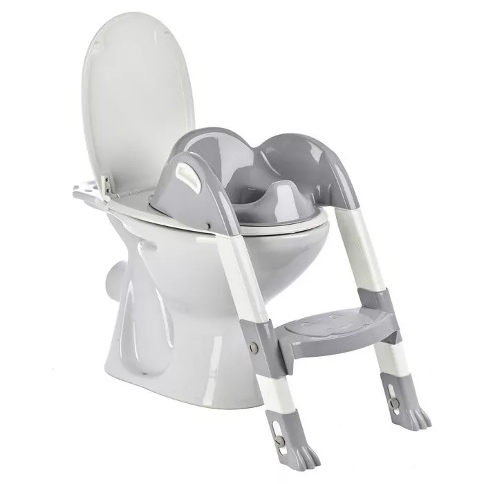 Reductor pentru toaleta cu scarita - Kiddyloo, Grey Charm - Thermobaby, [],bestfam.ro