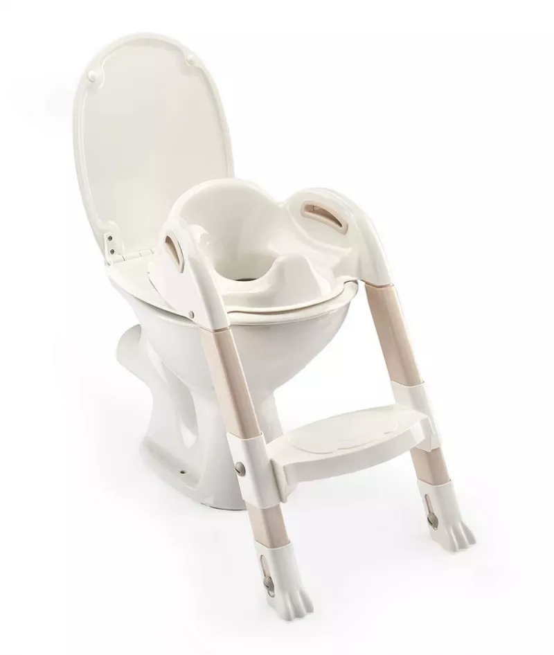 Reductor pentru toaleta cu scarita - Kiddyloo Maroon Glace - Thermobaby, [],bestfam.ro