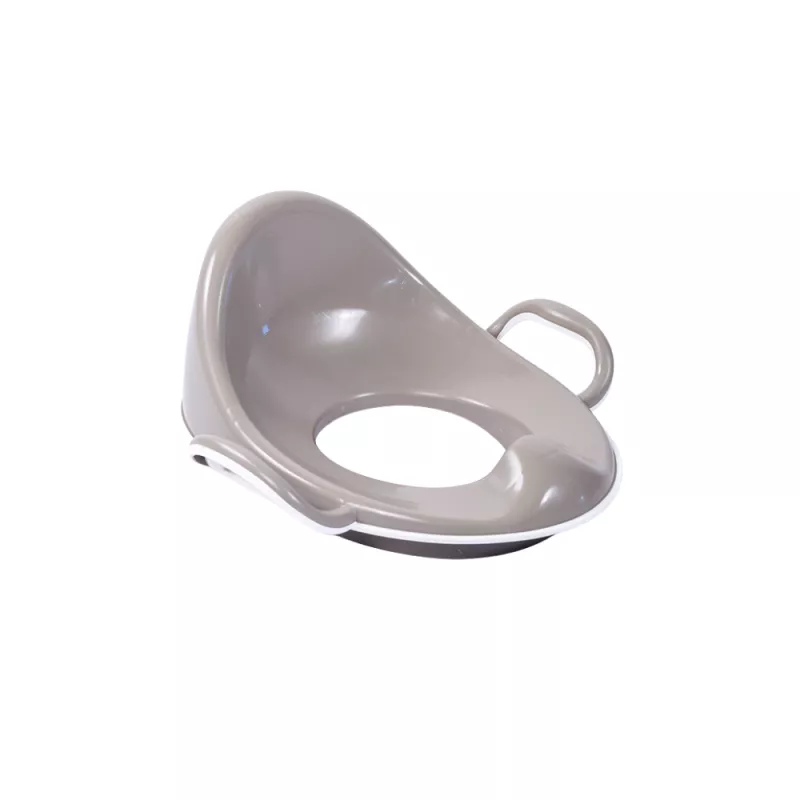 Reductor toaleta antiderapant cu spatar - Gri, [],bestfam.ro