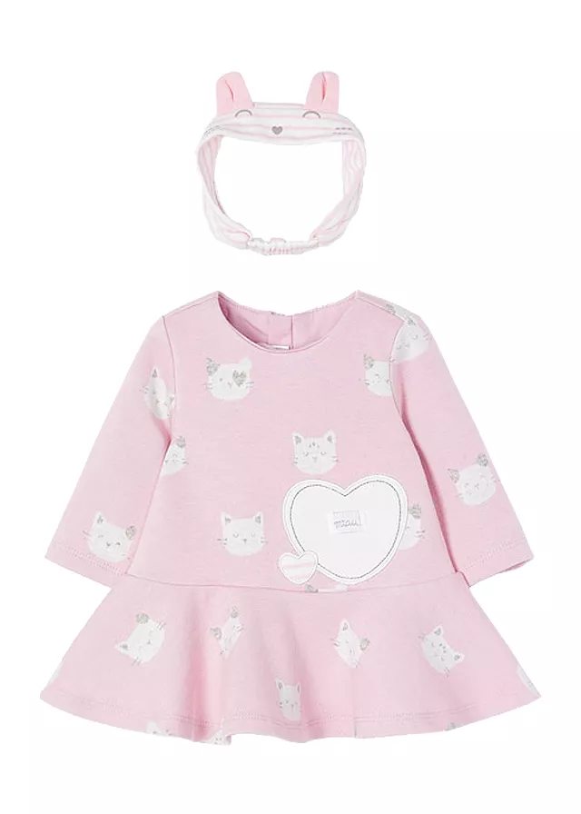 Rochie + bentita - Pisici - ECOFRIENDS - Mayoral 12 luni, [],bestfam.ro