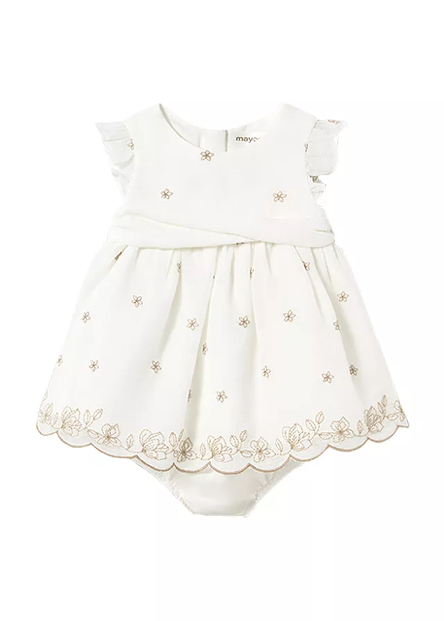 Rochie + chilotei - Alb/Crem - Mayoral  12 luni, [],bestfam.ro