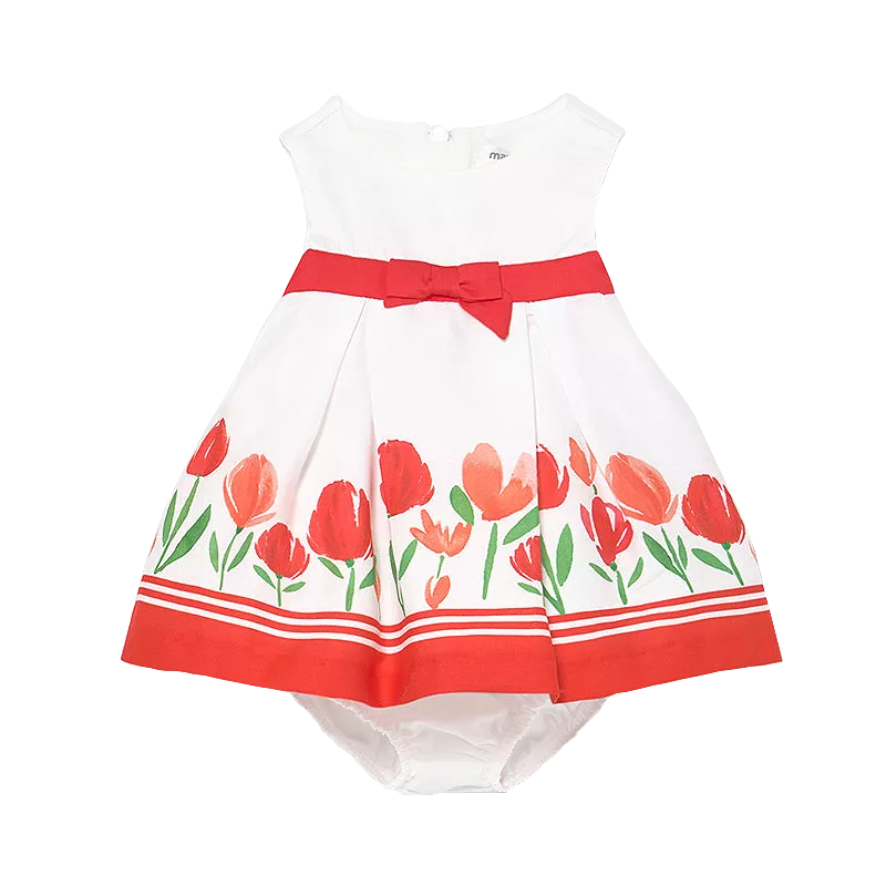 Rochie + chilotel cu imprimeu - Lalele - Mayoral 4-6 luni, [],bestfam.ro