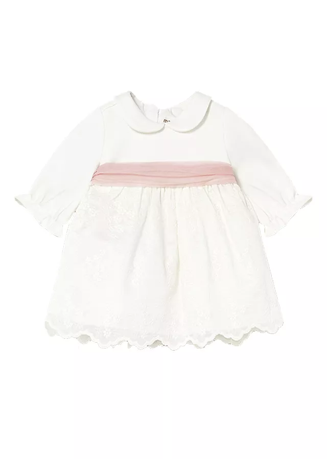 Rochie broderie - ecru - Mayoral  4-6 luni, [],bestfam.ro