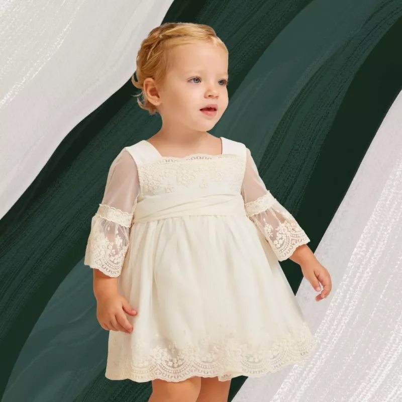 Rochie Broderie Bej Ceremonie - Abel & lula 18 luni, [],bestfam.ro